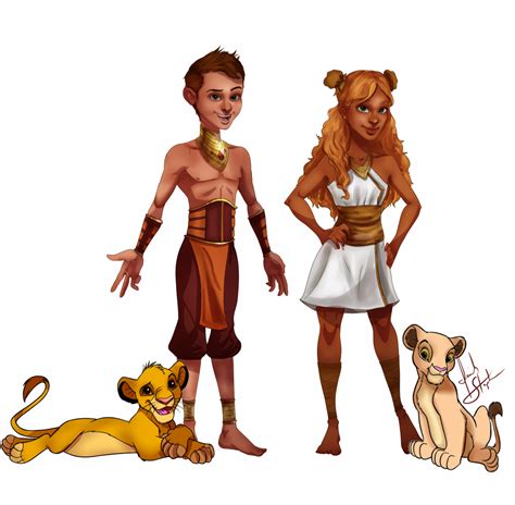 simba and nala as humans