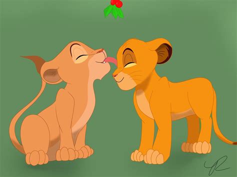 simba and nala kissing