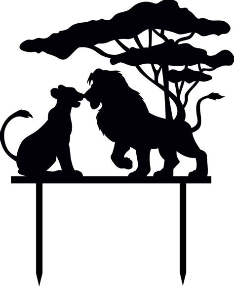 simba and nala silhouette