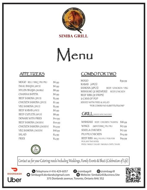 simba grill toronto
