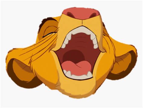 simba lion king face laughing