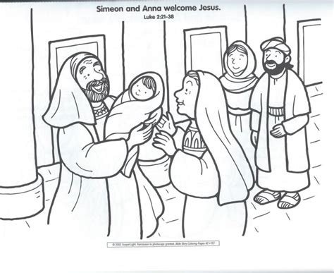 simeon sees jesus coloring pages