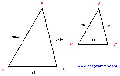 similar triangle problems with solutions