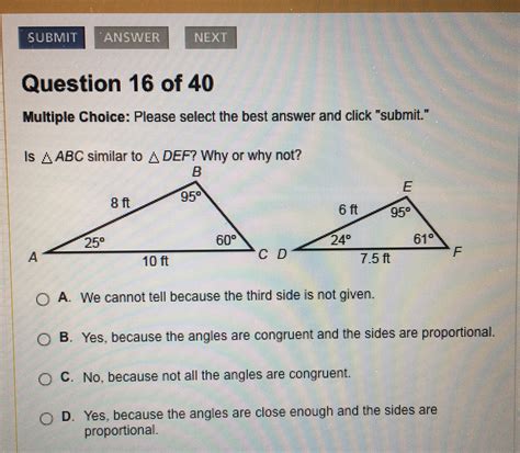 similar triangles multiple choice questions with answers pdf