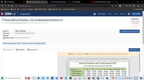simnet excel chapter 2 exam answers
