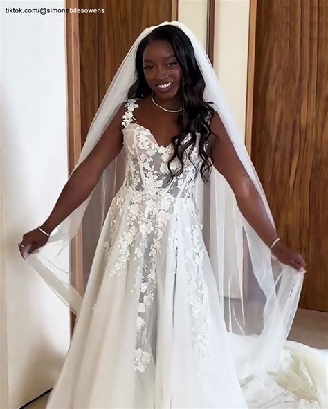 simone biles wedding dress photos