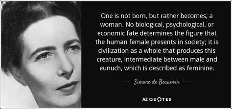 simone de beauvoir one is not born