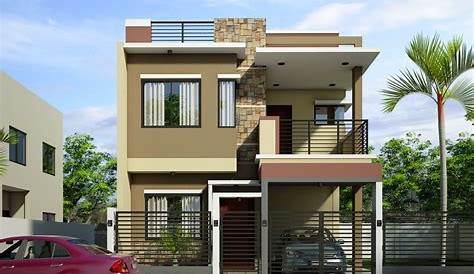 Simple 2 Storey House Design With Rooftop 2 storey house