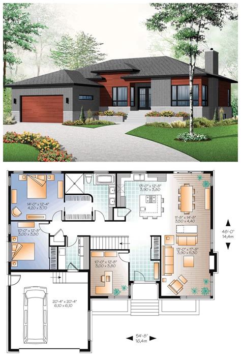 Modern 3 Bedroom House Plans Without Garage