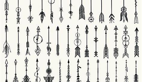 Simple Arrow Tattoo Drawing 41 Hand Drawn Boho s For And Design Element