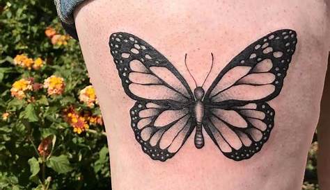 Simple Black And White Butterfly Tattoo 60 s Feminine Tribal Designs