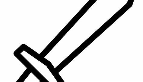 black outline sword icon isolated on white background. longsword