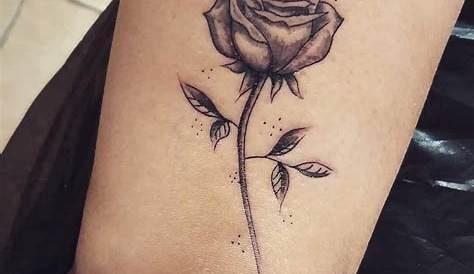 Simple Black Rose Tattoo Designs Small