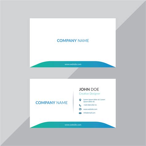 simple business card template free