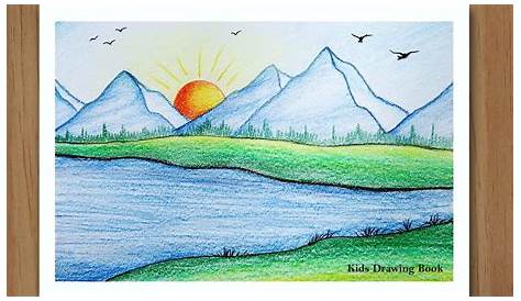 Simple Color Pencil Drawing For Kids Image Result Nature Scenery