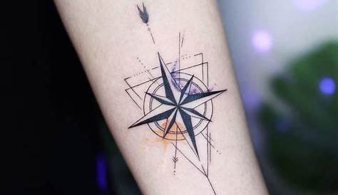 Simple Cool Compass Tattoo 50 s For Men Directional Design Ideas