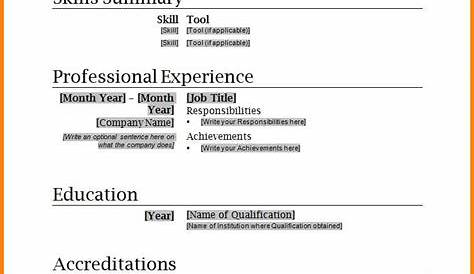 Easy Resume Templates for Microsoft Word: Copy, Paste, and Impress