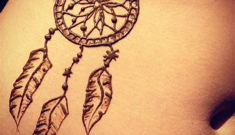 Simple Dream Catcher Henna Tattoo On A Customer. Designs,