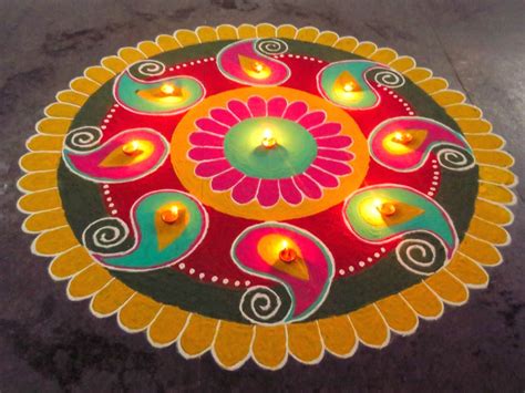 40+ Simple & Easy Diwali Rangoli Designs & Patterns to Draw in Diwali 2019