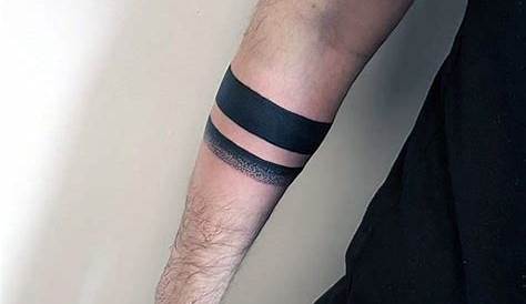 Tattoo Trends Simple Black Band Mens Forearm Tattoos