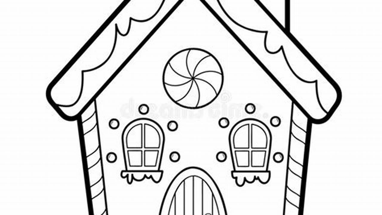 Unlock the Magic: Discover Enchanting Gingerbread House Clipart in Black and White