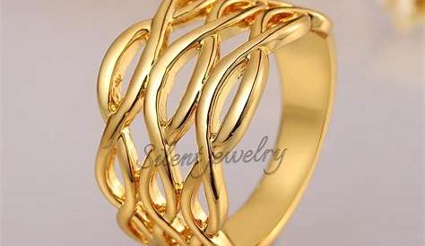 simple gold ring design for female without stone