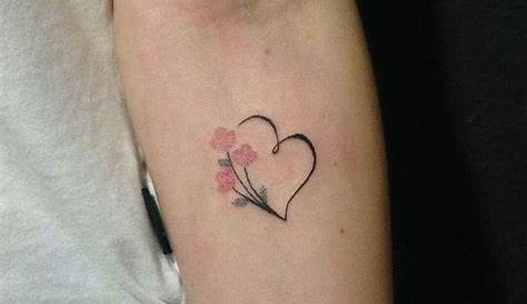A Medium Heart Tattoo with Flowers like the Wreath Heart