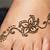 simple henna tattoo on foot