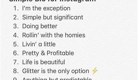 simple bio for instagram | Instagram quotes, Instagram bio quotes, Bio