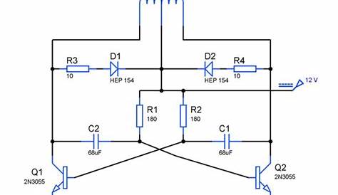 Simple Inverter Circuit Diagram Using Transistor With 13007