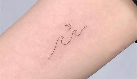 Simple Line Wave Tattoo 50 Designs For Men Water Ink Ideas