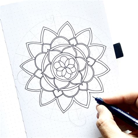 How to Draw Mandala Basic Shapes for Beginner Step by Step