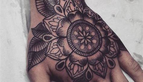 Simple Mandala Hand Tattoo Designs For Men Best Ideas