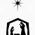 simple nativity silhouette printable