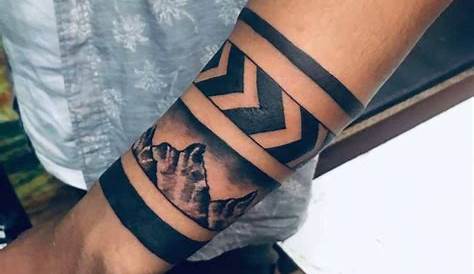 Simple New Hand Band Tattoo Designs For Men