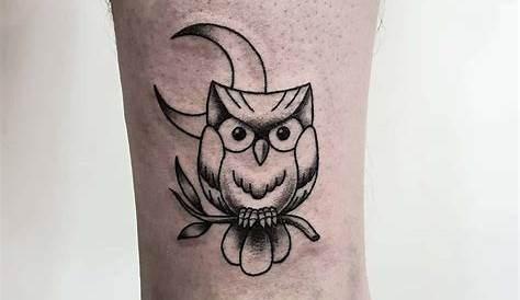 Simple Owl Tattoo Thigh Interior Home Design