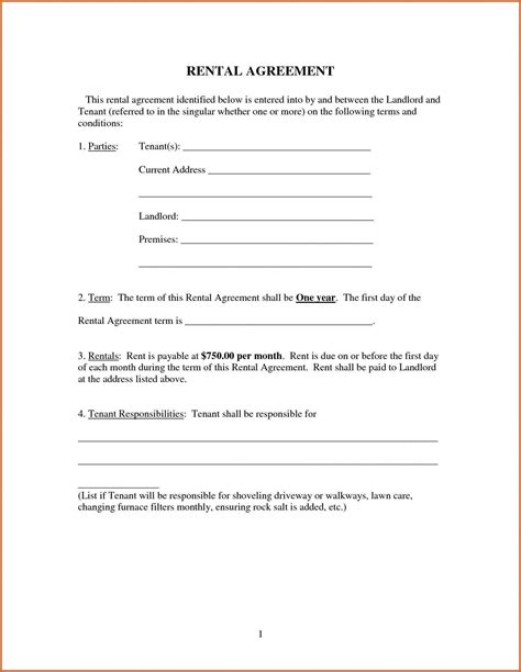 Basic Rental Lease Agreement ApproveMe Free Contract Templates