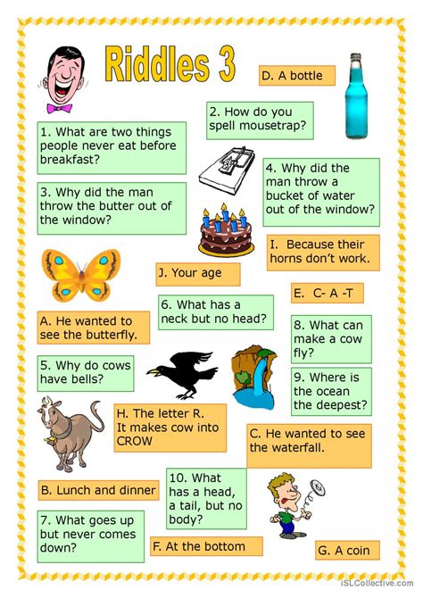 Easy Riddles For Kids Free Printable Riddle Worksheets Riddles that