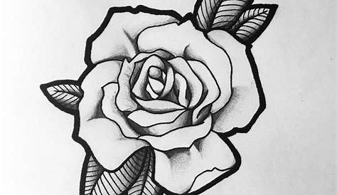 Simple Rose Drawing Tattoo How To Draw A Design YouTube