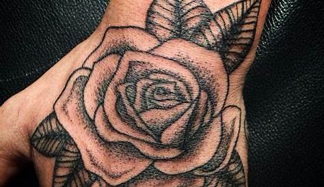 Simple Rose Hand Tattoos For Men 70 Cool Ink Design Ideas