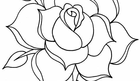 Simple Rose Tattoo Outline Drawing Traditional At Gets Free Download