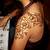 simple shoulder henna tattoo