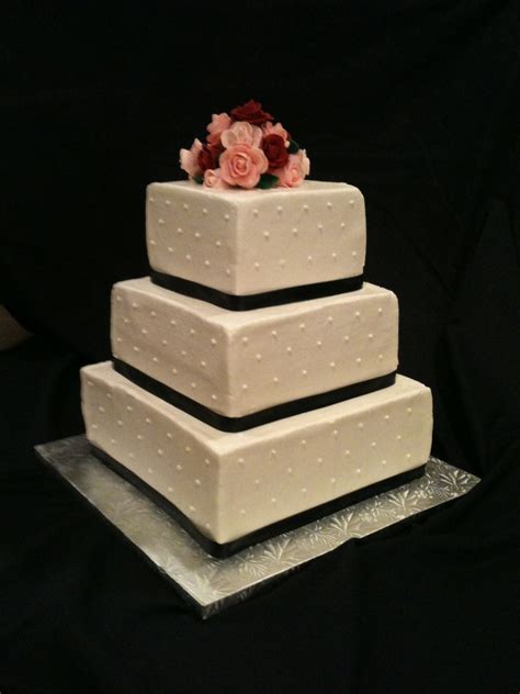 Simple Square Wedding Cake Ideas