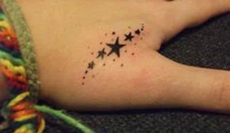 Simple Star Tattoo On Hand 70 s For Men Cool Ink Design Ideas