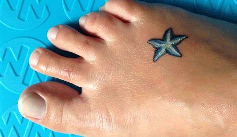 Small Starfish Tattoo Foot tattoos, Small foot tattoos
