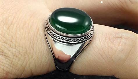 Mens Rings Simple Design Turkish Ring For Man With Stones