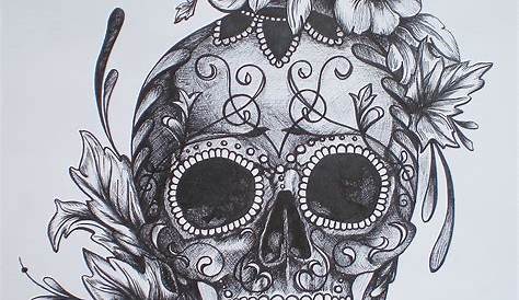 Candy Skull And Roses Tattoo Design By Thirteen7s On Deviantart Design