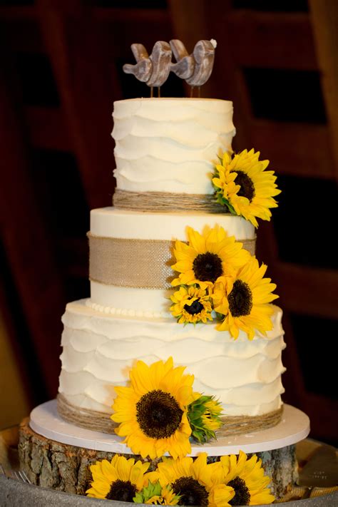 Photo of a sunflower wedding cake Patty's Cakes and Desserts