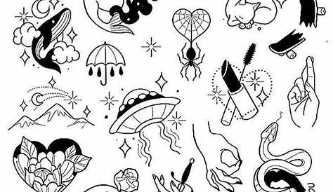Simple Tattoo Flash Art Pin By Becky Randall On Ideas In 2020 Spooky