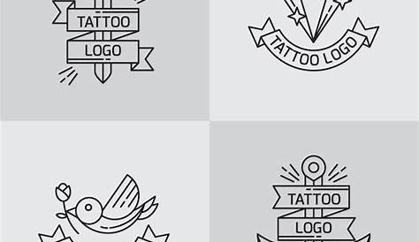 Free Vector Simple logo tattoo collection